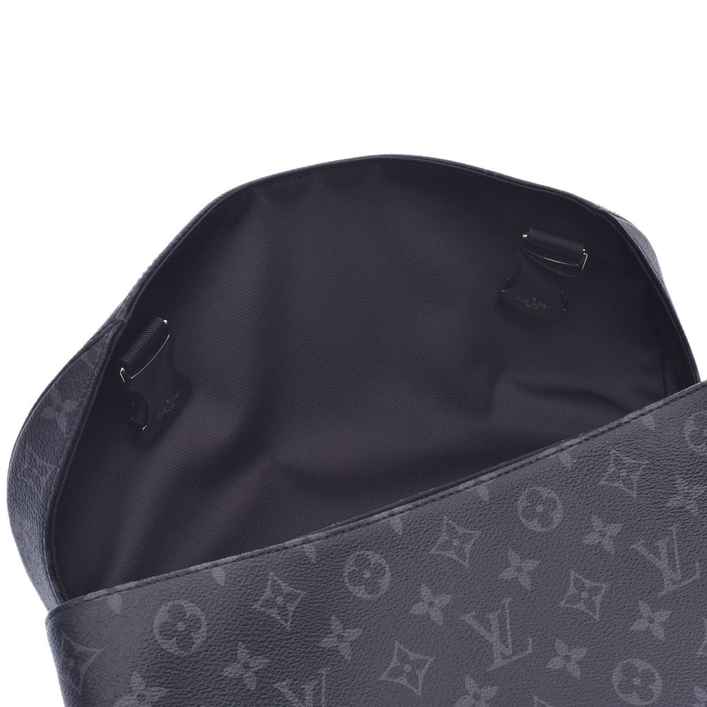 LOUIS VUITTON Monogram Eclipse Black Messenger Voyage Black Gray Shoulder Bag - Picture 10 of 11